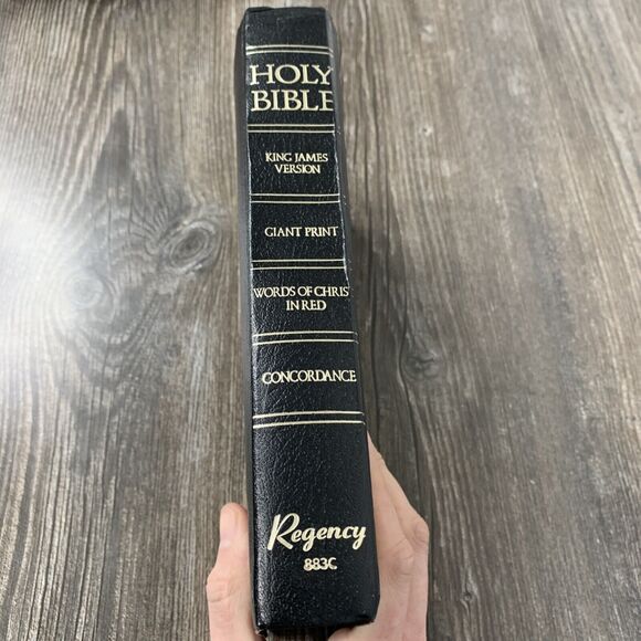 Nelson Regency Holy Bible KJV Giant Print Red Letter 883C 1990 9.5”x6.5” Leather - Picture 2 of 14
